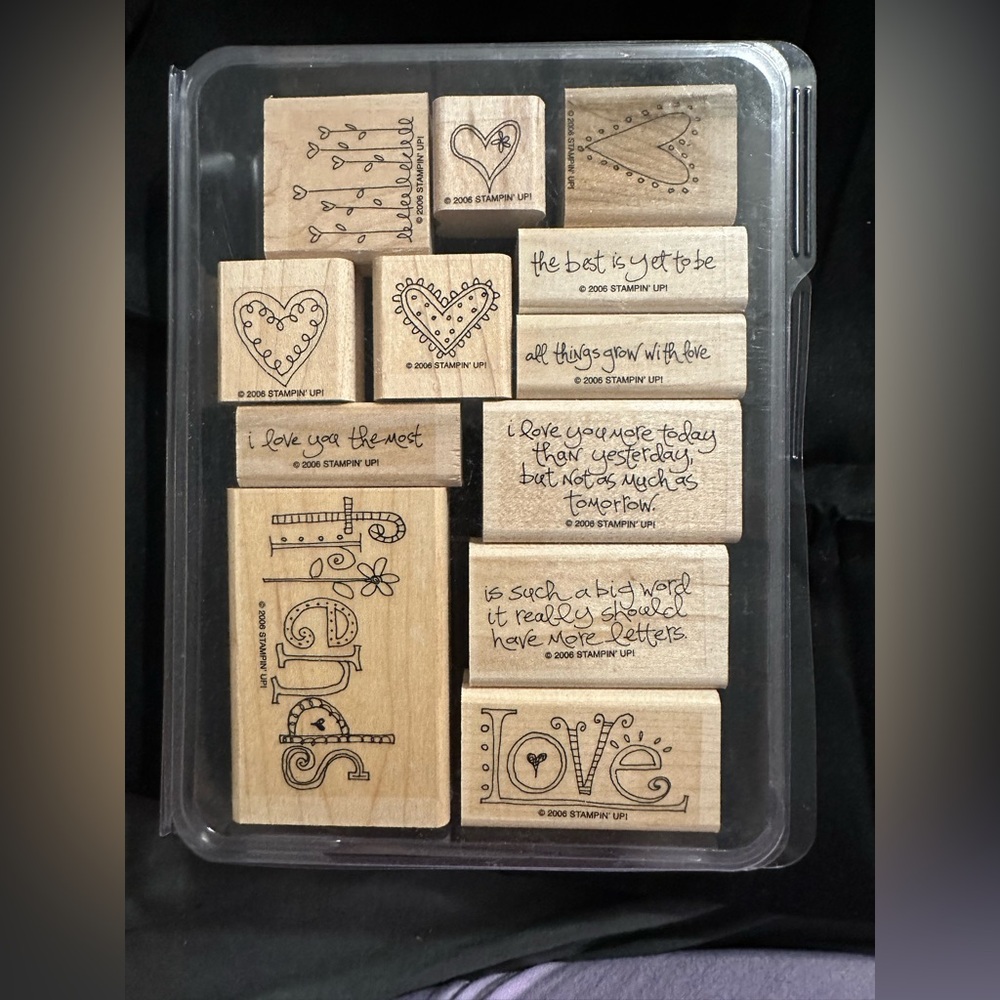 NEW IN BOX! Stampin' Up! Home Design Stamps - Black and Tan